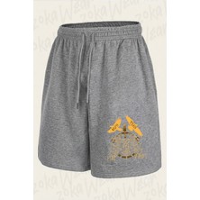 Zoka Wear Norse Mythology Spear Of Odin Gungnir Runes Geri Freki Huginn Muninn Baskılı Şort Unisex