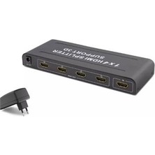 Hadron HDX1294 4 Port HDMI Splitter 1.4V 1080P 3D 1-In 4-Out Siyah (Giriş 1xhdmı-Çıkış 4 Xhdmı)