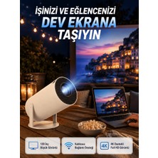 Milas Toptan Full Hd 4K Destekli Akıllı Projeksiyon – 130 Inç Ekran, Uzun Ömürlü Ampul ve Çoklu Giriş
