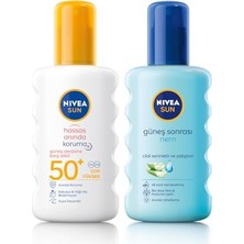 Ceylan Adam Sun Spf 50+ Güneş Alerjisine Karşı Anında Hassas Koruma Güneş Spreyi (200 Ml) ve Sun Güneş Sonrası Nem Spreyi 200 ml