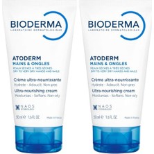 Ceylan Adam Atoderm Hand & Nail Cream Kuru Ciltler Için El Kremi Shea Yağı Içeren Onarıcı ve Nemlendirici Bakım 50 ml (2 Paketi)