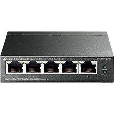 Ceylan Adam TL-SG105PE, 5 Port Gigabit Easy Smart Switch, 4 Port Poe+