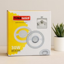 Milas Toptan 30W E27 LED Ampul 6500K 2700 Lumen Simit Model (Mika Kristal Plastik Cam)