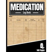 Ceylan Adam Medication Log Book: Simple Journal For Daily Administration | Undated Checklist & Organizer Notebook | 8.5X11 Size With 140 Pages Of Space For Personal Medication Record Keeping