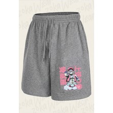 Zoka Wear Demon Slayer Akaza Ozel Tasarim Baskılı Şort Unisex