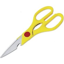 Ceylan Adam Çok Amaçlı Mutfak Makası, Plastik, Paslanmaz Çelik (Sarı)
