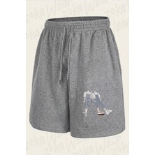 Zoka Wear Genc Sevgililer Baskili Kisa Baskılı Şort Unisex