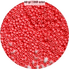 Milas Toptan Karpuz Pembesi Renk 4 mm Yaklaşık 660 Adet / 60 Gram Cam Boncuk Oya Yazma Bileklik ve Kolye