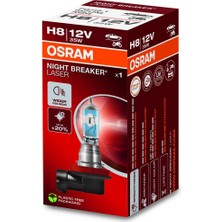 Ampul 12V H8 35W Night Breaker Laser% 150 Güçlü% 20 Beyaz Işık 64212NL