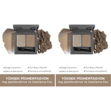 Ceylan Adam Şekillendirici, Belirginleştirici Açık Kahve Kaş Sabitleme Farı-Perfect Fix Brow Palette 701 Brown (2 Paketi)