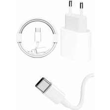 Milas Toptan 15/pro/pro Max 25W Ios Uyumlu Hızlı Şarj Aleti Adaptörlü Beyaz
