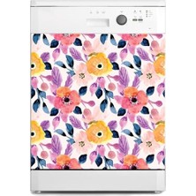 Ceylan Adam Bulaşık Makinesi Sticker Kaplama Beyaz Eşya Kaplama Çiçekler Boyama
