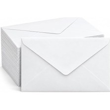 Adet Beyaz Mektup Zarfı 114 x 162 Mm, Tutkallı Kapaklı Beyaz Zarf, Evrak ve Yazışma Için