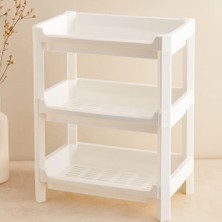 Milas Toptan 3 Katlı Geniş Sepet Organizer Raf Ünitesi 510X205X685 mm