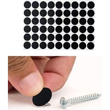 Ceylan Adam Siyah 100 Adet Yapışkanlı Vida Tapası Vida Kapatıcı Kapağı