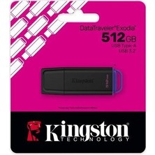 Shopwave Kıngston DTXG2/512GB USB 3.2 Datatraveler Exodia Gen 1 Flash Bellek (Siyah-Mor)