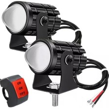 Ceylan Adam Youmaxe Anahtar Teli Grubuna Sahip Motosiklet Mini LED Farlar, Su Geçirmez 6000K, 60W Spot Işığı 6000LM, Sis Farları, Motosikletler, Arabalar, Kamyonlar, Traktörler ve Arazi Araçları Için Uyg