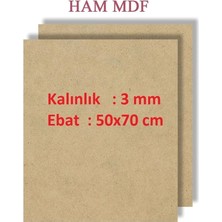 - 2 Adet Duralit Ham Mdf 3 mm Kalınlık, 50X70 cm (Resim Kağıdı Ölçüsü)
