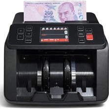 Karışık Para Sayma Makinesi Model 80, Tl ve Euro Karışık Sayım - Dolar Adet Sayım Müşteri Ekranı Dahil