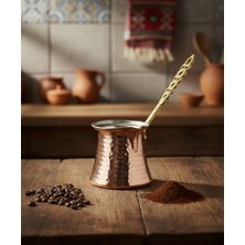 Ceylan Adam Ludıa Dövme Bakır El Yapımı Cezve Kahve Cezvesi (248 Ml)