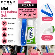 Stone Mini Diş Macunu ve Diş Fırçası Seyahat Seti