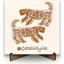 Ceylan Adam Çatalhöyük Serisi Leopar Traverten Pano