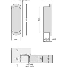 Ceylan Adam Gizli Menteşe 180X32 mm Füme Saten Renk Tek Ebat HG106HT01 Bbn