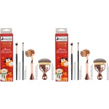 Ceylan Adam Makyaj Fırça Seti, Premium Christmas, 04 (2 Paketi)