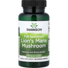 Swanson Vitamins, Full Spectrum® Lion's Mane Mushroom, 500 Mg, 60 Capsules