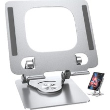 Ceylan Adam 360° Dönen Metal Masaüstü Ayarlanabilir Katlanabilir Tablet Tutucu Stand