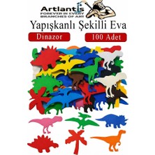 Ceylan Adam Şekilli Eva Yapışkanlı Dinazor 100'LÜ 1 Paket Kendinden Yapışkanlı Eva Sticker Okul Öncesi Kreş Ana Sınıfı