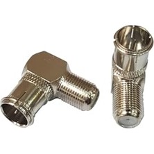Ceylan Adam Hızlı F Konnektör L Fiş 90 Derece Anten Başlığı Quick Fiş Için F Connektör Rg6 Rg5 (4 Adet), Drwlquick1