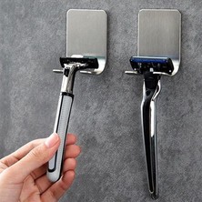 Adet Yapışkanlı Banyo Traş Bıçağı - Jilet Tutucu, Paslanmaz Çelik,