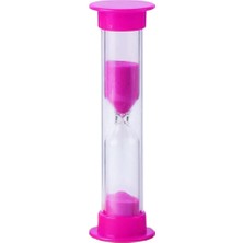 Ceylan Adam Mini Küçük Kum Saat 3 Dakika 8 cm Kum Zamanlayıcısı Dekoratif Masaüstü Plastik Çocuklar Için Pembe, 1 Adet