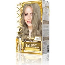 Ceylan Adam Gold Serisi 24K Altın Parçacıklı Serum ile 1 Kutu 2 x 50 ml ve Geliştiriciler Saç Boyası (Elma Sarısı 9.1)