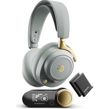 Ceylan Adam Kulaklık; Arctis Nova Elite Hi-Res Wireless Gaming, Sage Gold