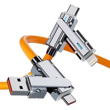 Ceylan Adam 2060 USB To Type C Hızlı Şarj Data Kablosu Çevirici Dönüştürücü Adaptör 180° Döner 120W; 6A Süper Hızlı Şarj (2 Metre 2060)