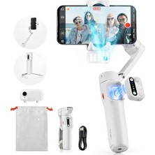 Ceylan Adam Isteady V3 Gimbal Akıllı Telefon; Yükseltilmiş 3 Eksenli Gimbal Stabilizatör, Manyetik Aı Izleyici, Çıkarılabilir Kontrolör, Entegre Genişletilmiş Direk ve Tripod, Canlı Yayın Için Katlanabilir
