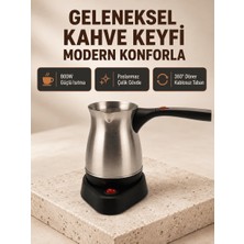 Milas Toptan Elektrikli Türk Kahvesi Cezvesi 800W Kablosuz Döner Tabanlı
