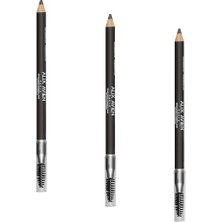 Ceylan Adam Kaş Kalemi, Fırçalı Yumuşak Uçlu Belirginleştirici Kahverengi, Eyebrow Expert Powdery Liner 105 Gray (3 Paketi)