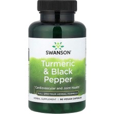 Swanson Vitamins, Turmeric & Black Pepper, 90 Vegan Capsules