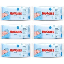 Huggies Pure Islak Mendil 6 x 56 Yaprak