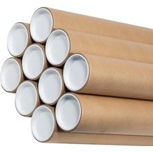 Ceylan Adam Kutu, Postüp Kraft Karton Silindir Kapaklı Ambalaj, 125 x 7,6 Cm, Poster, Afiş, Harita, Teknik Çizim ve Rulo Materyaller Için Dayanıklı Koruyucu Tüp