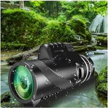 Ceylan Adam 80X100 Taşınabilir Monoküler Dürbün Teleskop Uzun Menzilli Tek Göz Dürbün Avcılık Spor Kamp Siyah