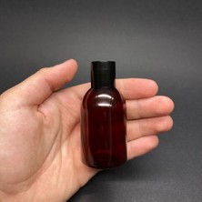 Ceylan Adam Şişe; 50 cc Amber Pet, Siyah Kapaklı- 50 ml Kahverengi Plastik Şişe- x 10 Adet