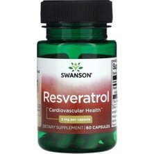 Swanson Resveratrol, 5 Mg, 60 Kapsül Usa Menşei