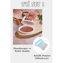 Ceylan Adam Hamburger ve Köfte Kalıbı Şekillendirici ile Şekilli Patates Dilimleyici