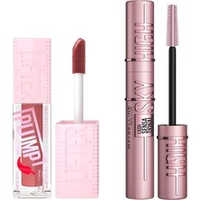 Ceylan Adam Lifter Plump Dudak Parlatıcısı 005 Peach Fever ve Lash Sensational Sky High Maskara Makyaj Seti