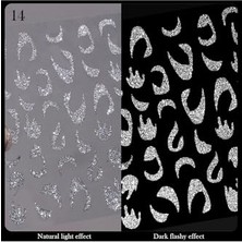 Ceylan Adam 3D Reflektif Efekt Nail Art Sticker Model, 14 (55881-14) 3028