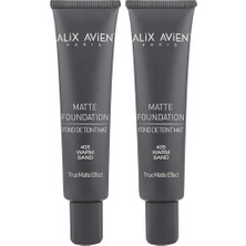 Ceylan Adam Mat Fondöten, Uzun Süre Kalıcı Doğal Mat Bitişli E Vitamini Içeren, Matte Foundation 405 Warm Sand (2 Paketi)